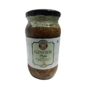 GINGER PICKLE ( In Mustard oil) ( Org fruits, Org spices but carries a drop of preservative)